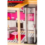 Casuta de basm din lemn Malibu Residence DollHouse - Casa pentru papusi cu lift cu mobilier inclus de la  EcoToys